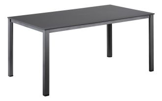 CUBIC/KETTALUX jídelní hliníkový stůl 160x90 cm - antracit/antracit