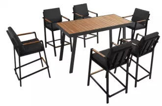 Zahradní 6 místná barová souprava NOFI BLACK Zahradní 6 místná barová souprava NOFI BLACK