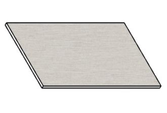 Kuchyňská pracovní deska 100 cm aluminium mat Kuchyňská pracovní deska 100 cm aluminium mat