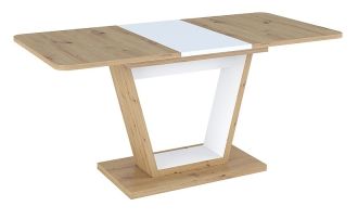 Jídelní stůl rozkládací NIGEL 120x80 dub artisan/bílá mat Jídelní stůl rozkládací NIGEL 120x80 dub artisan/bílá mat