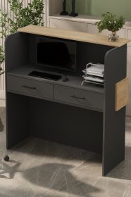 FRONTDESK recepční pult, dub safírový/antracit FRONTDESK recepční pult, dub safírový/antracit