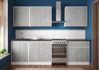 Kuchyně NUEVA A 220 bílá/beton Kuchyně NUEVA A 220 bílá/beton