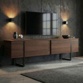ONERA TV stolek na nožičkách, ořech Milano/černá ONERA TV stolek na nožičkách, ořech Milano/černá