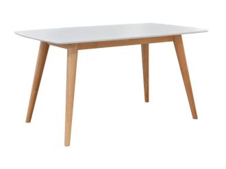 Jídelní stůl TRAST 150x90 cm, bílá/buk Jídelní stůl TRAST 150x90 cm, bílá/buk
