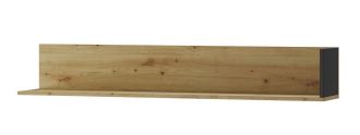 Závěsná police LUCAS 35 dub artisan/černá mat Závěsná police LUCAS 35 dub artisan/černá mat