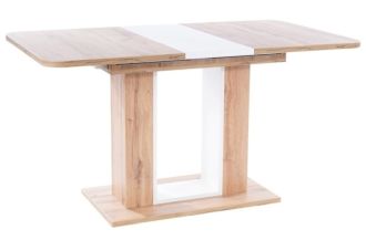 Jídelní stůl rozkládací TWINS 140x80 dub artisan/bílá mat Jídelní stůl rozkládací TWINS 140x80 dub artisan/bílá mat