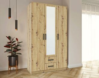 Šatní skříň SIMPLE 120 3D2Dr dub artisan Šatní skříň SIMPLE 120 3D2Dr dub artisan
