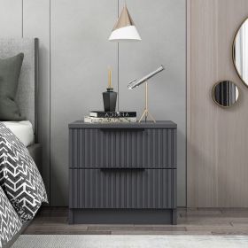KALE PLUS noční stolek se zásuvkmama, antracit KALE PLUS noční stolek se zásuvkmama, antracit