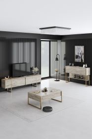 LUXE SET obývací sestava, traventine/zlatá LUXE SET obývací sestava, traventine/zlatá