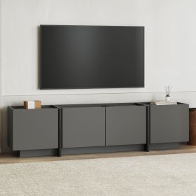 LOWEN široký TV stolek, antracit/černá LOWEN široký TV stolek, antracit/černá