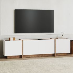 LOWEN široký TV stolek, borovice Atlantic/bílá LOWEN široký TV stolek, borovice Atlantic/bílá