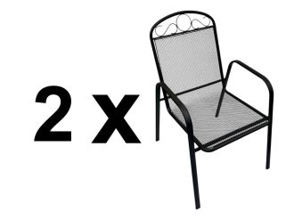 Zahradní kovové křeslo BRUSEL černé (2 ks) Zahradní kovové křeslo BRUSEL černé (2 ks)