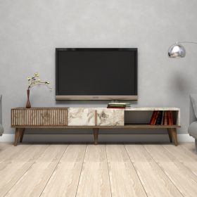 USITA TV stolek na nožičkách, ořech/bílá USITA TV stolek na nožičkách, ořech/bílá