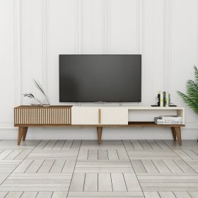 MILAN ALT TV stolek na nožičkách, ořech/krémová MILAN ALT TV stolek na nožičkách, ořech/krémová