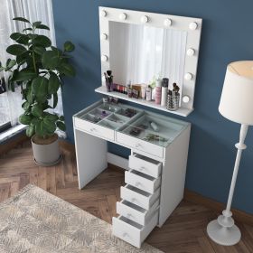 MARANO toaletní stolek se zrcadlem, bílá MARANO toaletní stolek se zrcadlem, bílá