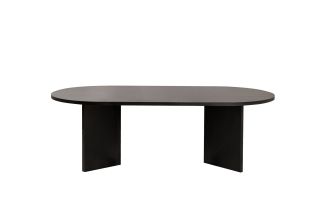 Sable oválný konferenční stolek, černé dřevo