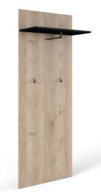 ZEMURA věšákový panel, bílý dub/černá ZEMURA věšákový panel, bílý dub/černá