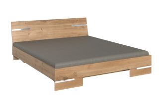 Postel 160x200 AMÁLIE 291 dub planked/chrom Postel 160x200 AMÁLIE 291 dub planked/chrom