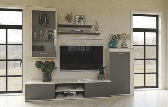 Obývací stěna VITO artwood/grafit grey Obývací stěna VITO artwood/grafit grey