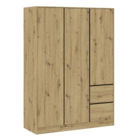 Šatní skříň 3D2S BURELA dub artisan/antracit Šatní skříň 3D2S BURELA dub artisan/antracit