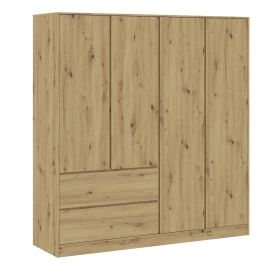 Šatní skříň 4D2S BURELA dub artisan Šatní skříň 4D2S BURELA dub artisan