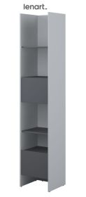 Regál 1D1S 44 cm REBECCA šedá/grafit Regál 1D1S 44 cm REBECCA šedá/grafit