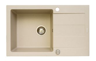 Pyragranitový dřez SPARTA PLUS LUX 1B 1D (78x48) beige Pyragranitový dřez SPARTA PLUS LUX 1B 1D (78x48) beige