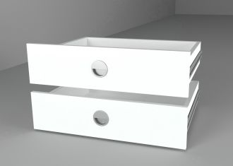 Zásuvky (2ks) 43x60 ke skříni bílá Zásuvky (2ks) 43x60 ke skříni bílá