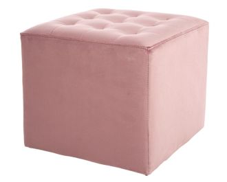 Taburet LORI velvet starorůžová Taburet LORI velvet starorůžová