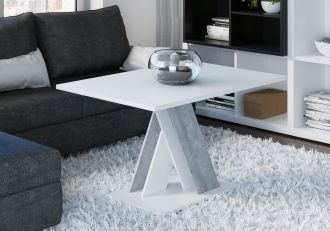 Konferenční stolek BRAGA bílá mat/beton Konferenční stolek BRAGA bílá mat/beton
