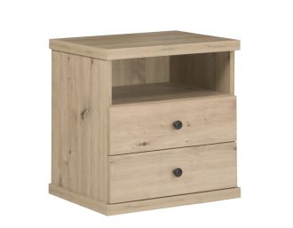 Noční stolek 2S BARBUS dub artisan/černá Noční stolek 2S BARBUS dub artisan/černá