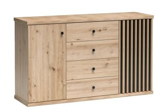 Komoda 2D4S BARBUS dub artisan/černá Komoda 2D4S BARBUS dub artisan/černá