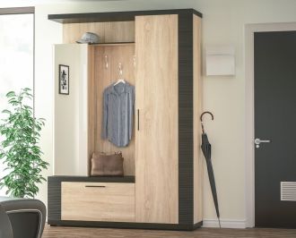 Předsíňová stěna MARK 150 dub sonoma/wenge tmavý Předsíňová stěna MARK 150 dub sonoma/wenge tmavý