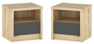Noční stolek 2 ks DOMINKA dub artisan/šedý Noční stolek 2 ks DOMINKA dub artisan/šedý