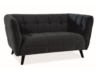 Čalouněné dvojkřeslo KASI velvet 2 černá/wenge Čalouněné dvojkřeslo KASI velvet 2 černá/wenge