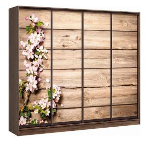Šatní skříň s posuv. dveřmi 280 RYCHER ořech Macadamia/folie Šatní skříň s posuv. dveřmi 280 RYCHER ořech Macadamia/folie