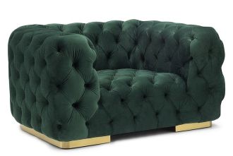 Čalouněné křeslo CHASS 1 VELVET zelená/zlatá Čalouněné křeslo CHASS 1 VELVET zelená/zlatá