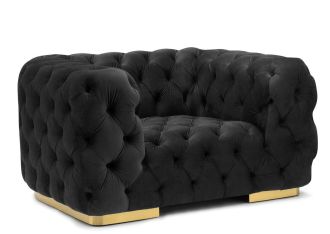 Čalouněné křeslo CHASS 1 VELVET černá/zlatá Čalouněné křeslo CHASS 1 VELVET černá/zlatá