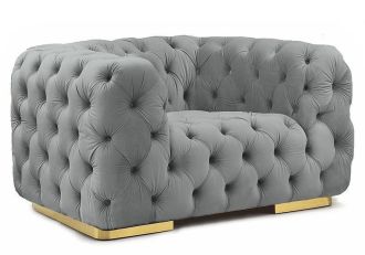 Čalouněné křeslo CHASS 1 VELVET šedá/zlatá Čalouněné křeslo CHASS 1 VELVET šedá/zlatá