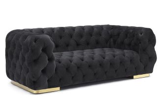 Čalouněné dvojkřeslo CHASS 2 VELVET černá/zlatá Čalouněné dvojkřeslo CHASS 2 VELVET černá/zlatá