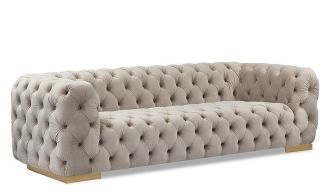 Čalouněné křeslo CHASS 3 VELVET béžová/zlatá Čalouněné křeslo CHASS 3 VELVET béžová/zlatá