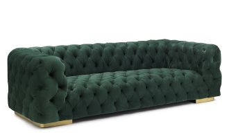Čalouněné trojkřeslo CHASS 3 VELVET zelená/zlatá Čalouněné trojkřeslo CHASS 3 VELVET zelená/zlatá