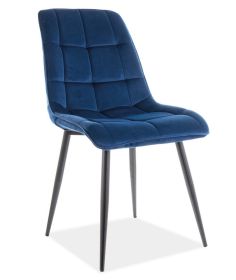 Jídelní čalouněná židle SIK VELVET granátově modrá/černá Jídelní čalouněná židle SIK VELVET granátově modrá/černá