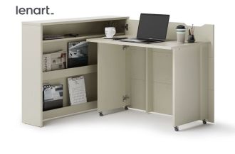 Lenart Work Concept rozkládací psací stůl pravý REBECCA kašmír Lenart Work Concept rozkládací psací stůl pravý REBECCA kašmír