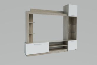 DELUXE obývací sestava, dub Urban / bílá Nimfea DELUXE obývací sestava, dub Urban / bílá Nimfea