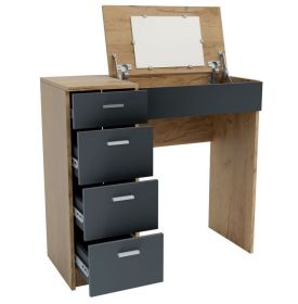 Pracovní/toaletní stolek CHARM barva dub kraft zlatý/grafit šedý Pracovní/toaletní stolek CHARM barva dub kraft zlatý/grafit šedý