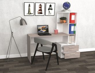 Pracovní stůl SHIMI pravý bílá/šedá Pracovní stůl SHIMI pravý bílá/šedá