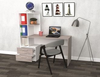 Pracovní stůl SHIMI levý bílá/šedá Pracovní stůl SHIMI levý bílá/šedá