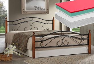 Postel 180x200 cm FLORA + 2 ks matrace 90 cm LITERA 90 Postel 180x200 cm FLORA + 2 ks matrace 90 cm LITERA 90