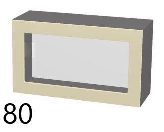 horní vysoká výklopná vitrína š.80, v.46, Modena W8046G, grafit/jasan horní vysoká výklopná vitrína š.80, v.46, Modena W8046G, grafit/jasan